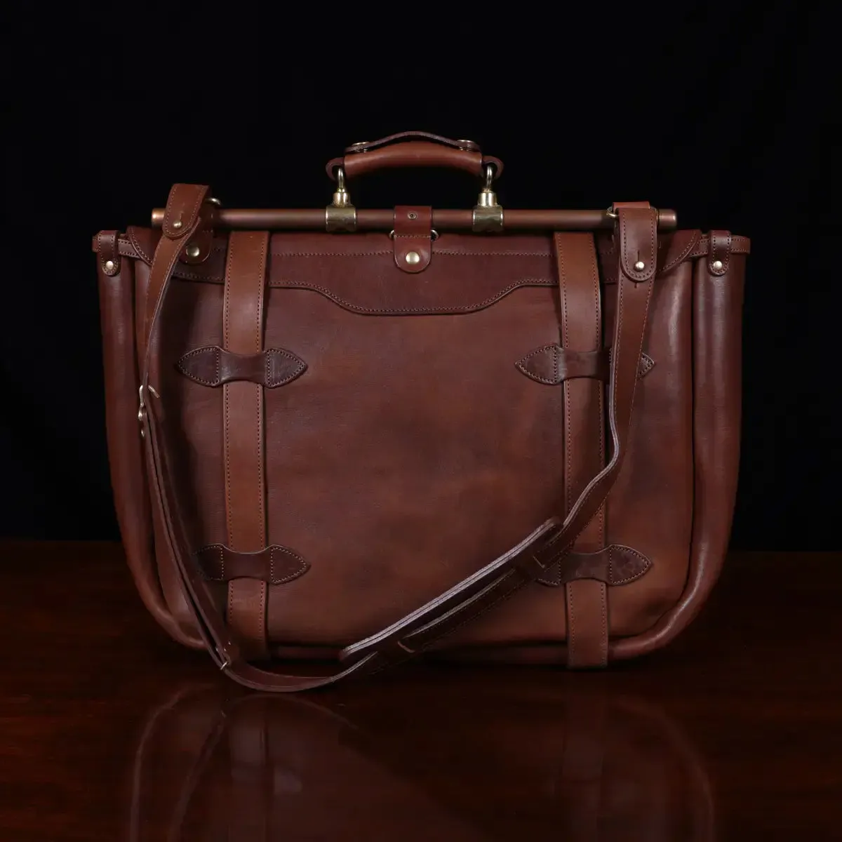 Vintage Style Leather Book Bag Briefcase