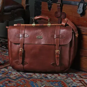 Vintage Style Leather Book Bag Briefcase