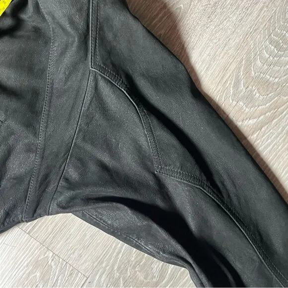 Vintage 80s 90s leather Bomber Black Adventure Bound Wilson’s Thinsulate Coat M