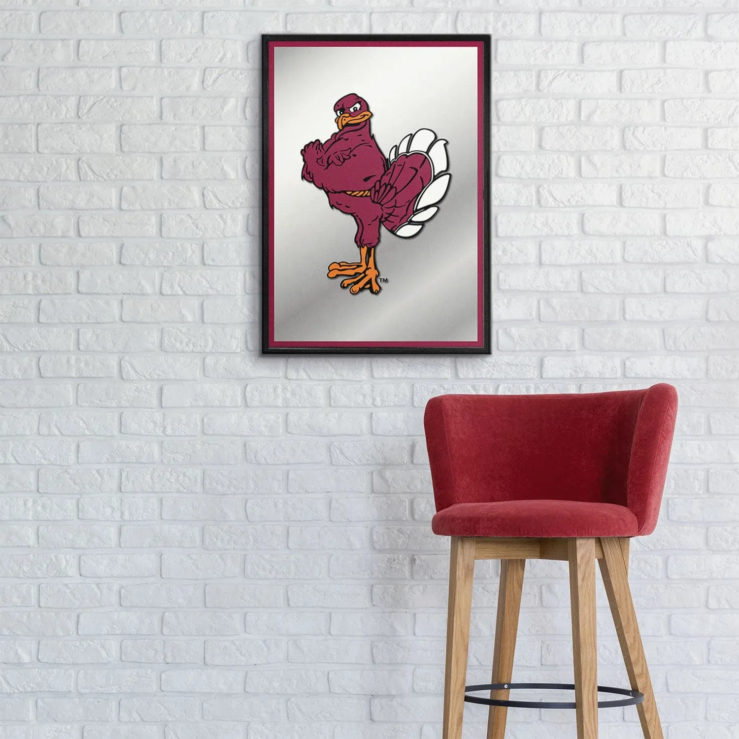 Virginia Tech Hokies: Mascot - Framed Mirrored Wall Sign