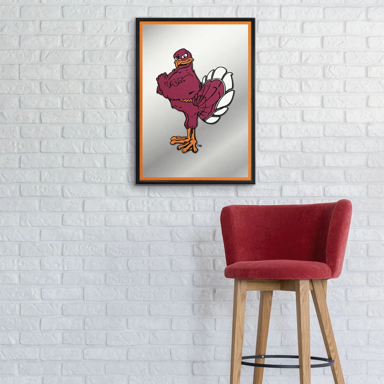 Virginia Tech Hokies: Mascot - Framed Mirrored Wall Sign