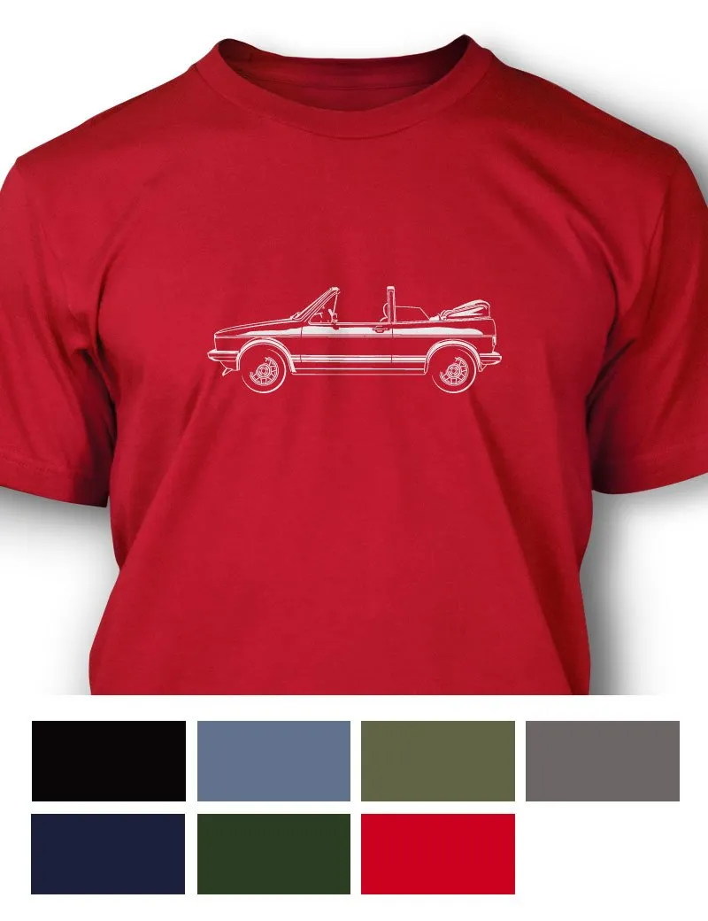 Volkswagen Golf Rabbit Cabriolet Convertible T-Shirt - Men - Side View