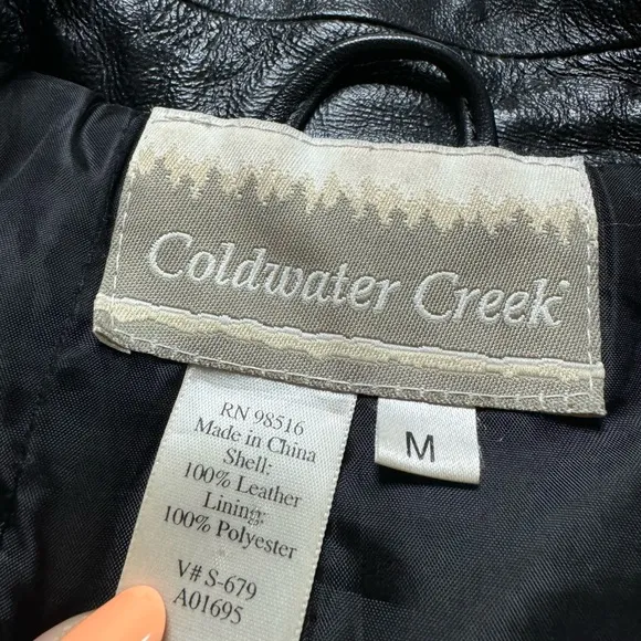 VTG Y2K Black Leather Zip Up Belted Blazer Jacket M