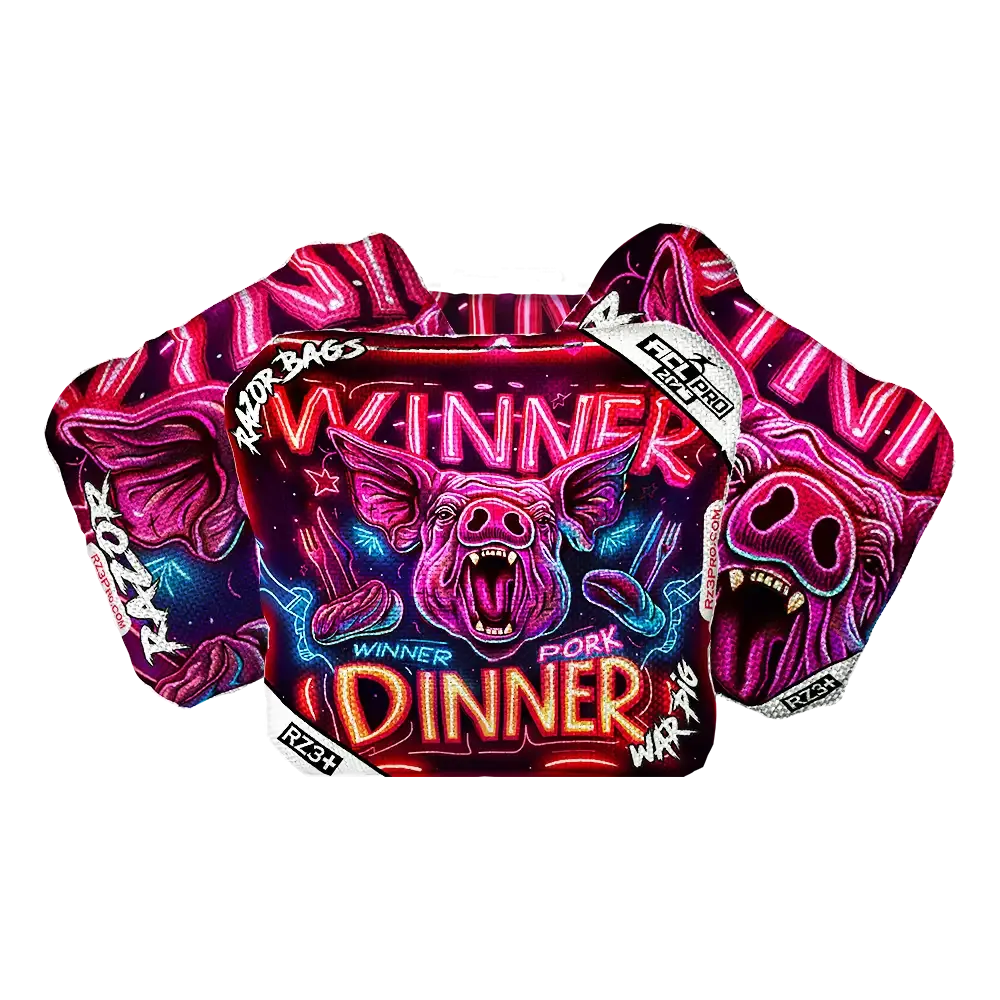 War Pig | Pork Dinner | ACL PRO Razor Cornhole Bags
