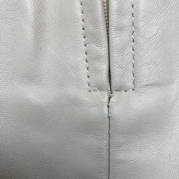 Wilson Leather Mini Skirt sz 8 Vintage Used retro 90s 80s Light Pink