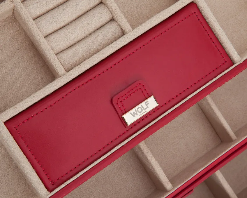 WOLF Caroline Medium Jewelry Case - Red