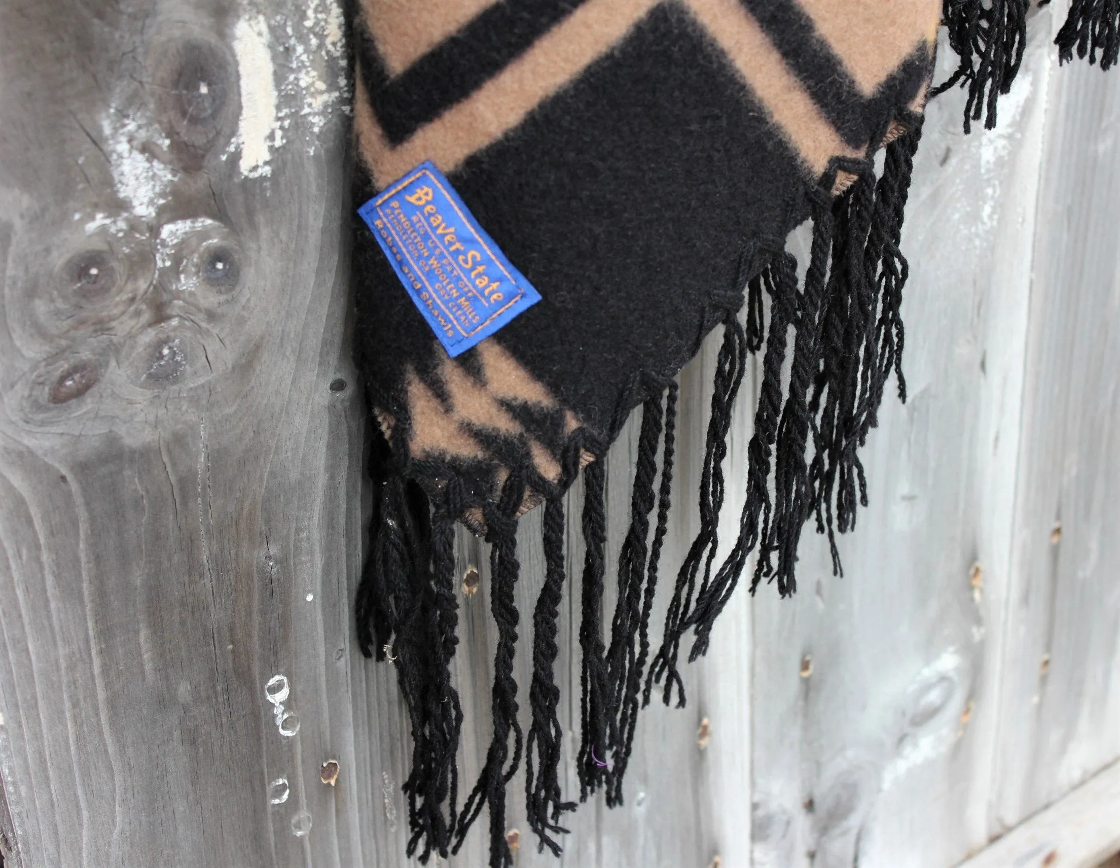 Wool Aztec Poncho