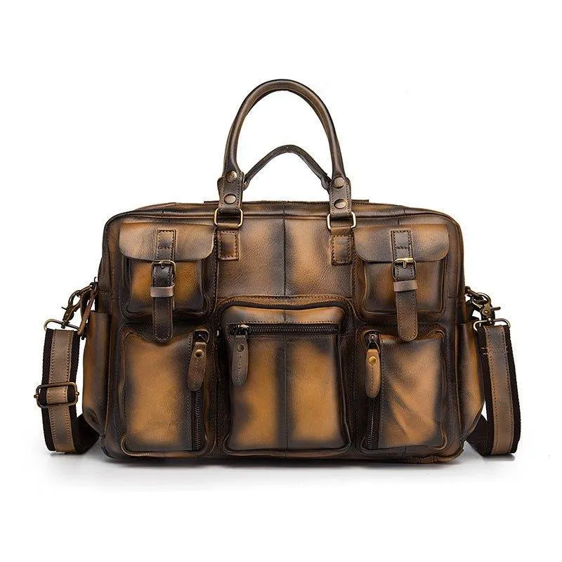 Woosir Vintage Leather Briefcase for Men