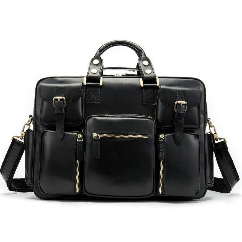 Woosir Vintage Leather Briefcase for Men