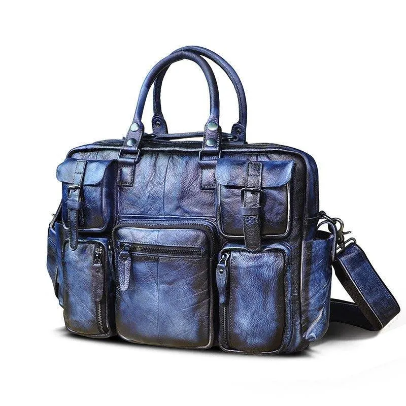 Woosir Vintage Leather Briefcase for Men