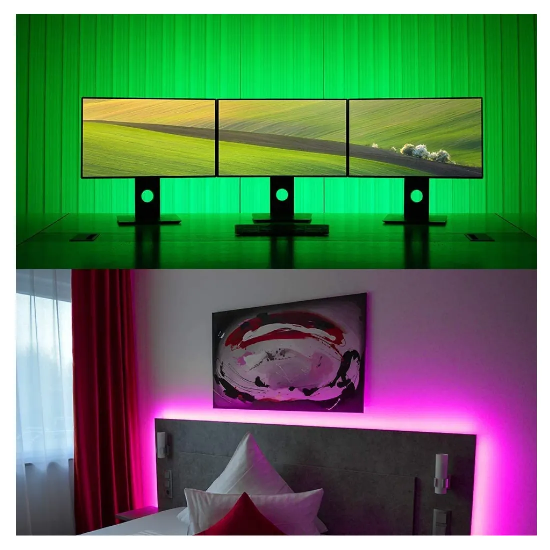 X-Lights™ Multi LED Strip Light For Rooms With Remote and RGB Colors 32.8FT