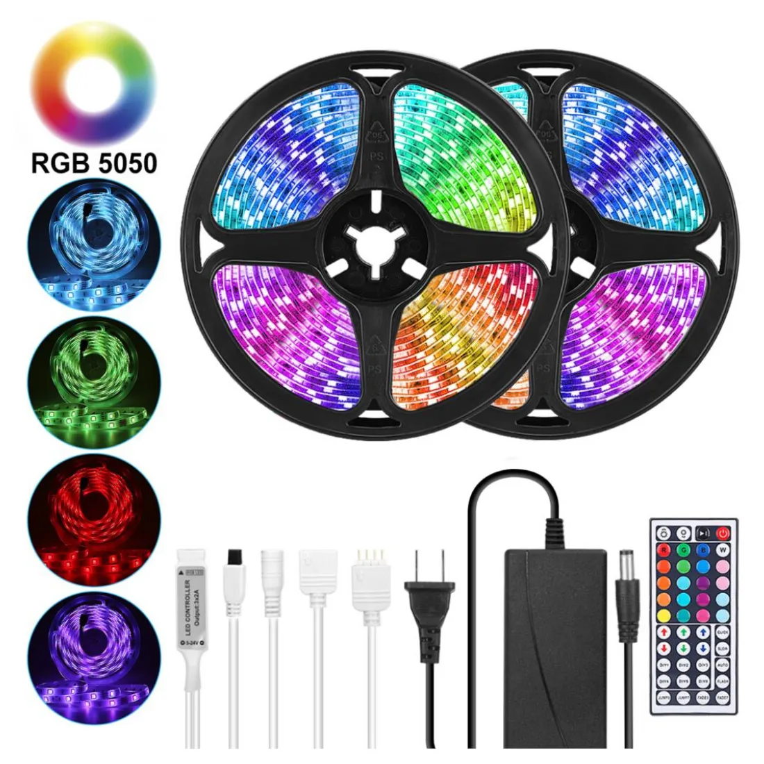 X-Lights™ Multi LED Strip Light For Rooms With Remote and RGB Colors 32.8FT