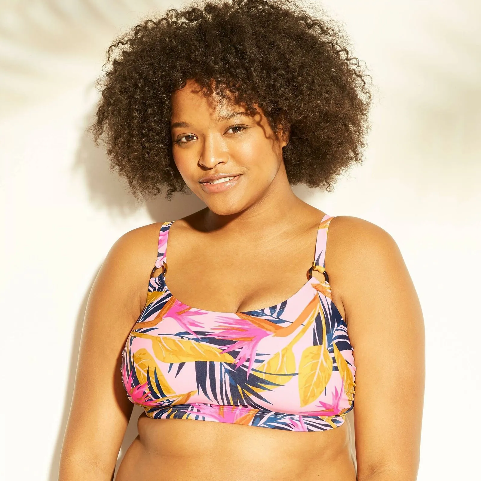 Xhilaration Women's Plus Size Tortoise Ring Bralette Bikini Top