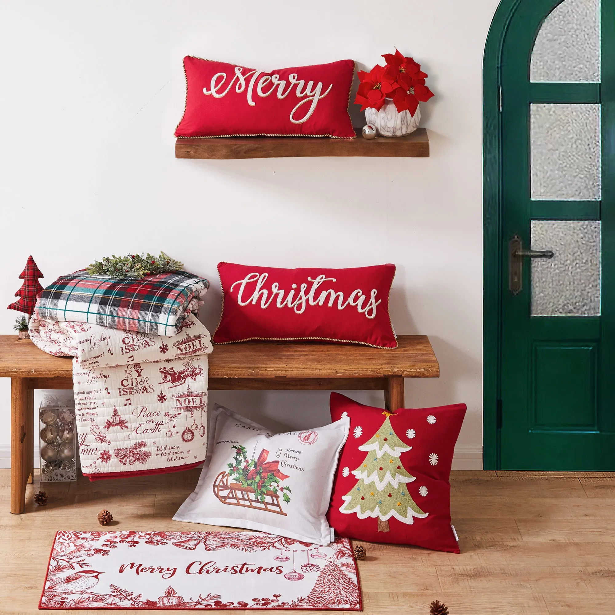 Yuletide Quilted Throw