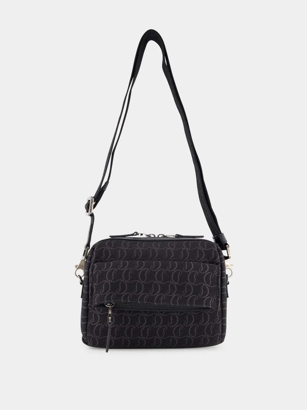 Zip N Flap Logo Jacquard Messenger Bag
